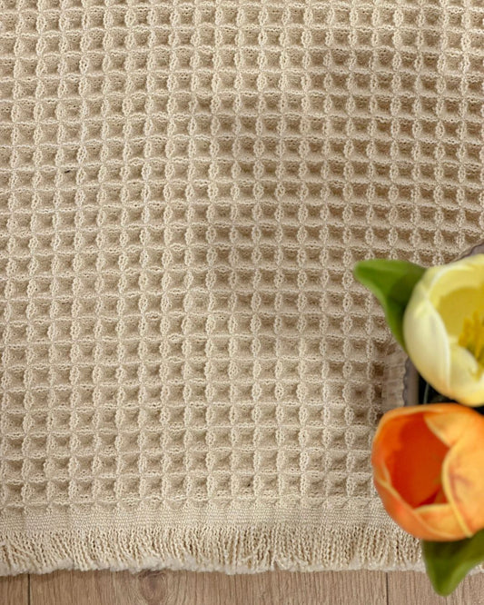 سجاد حمام  "waffle"  بيج