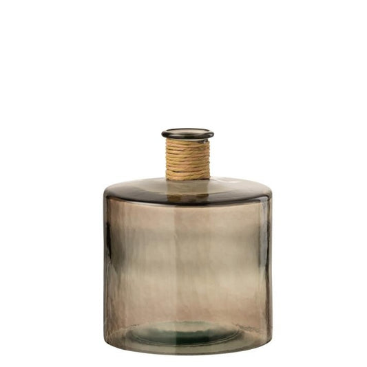 مزهرية Safari مع عنق مغطى بخيش