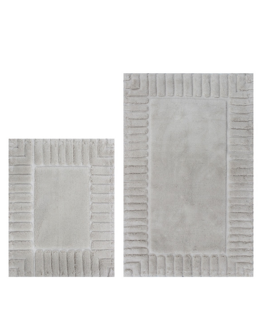 طقم سجاد حمام "LASAN" بيج قطعتين