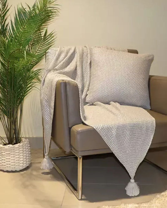 وسادة ديكور "Shine" باللون الرمادي