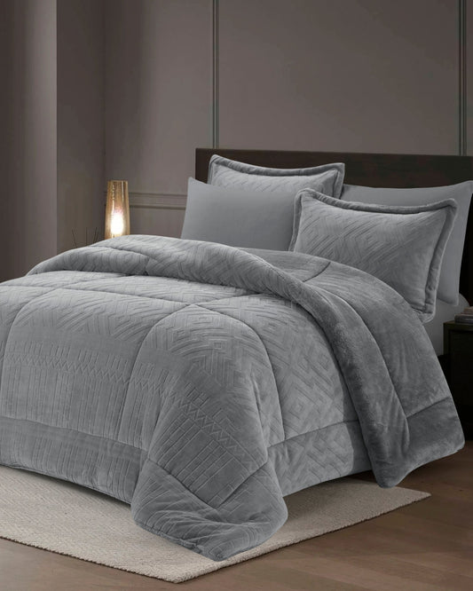 طقم سرير "FROSKA " مجوز رمادي