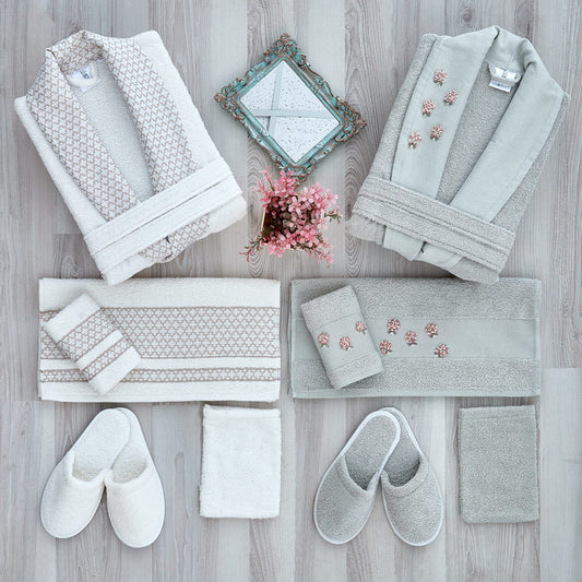 طقم ارواب WEVA كريم واخضر