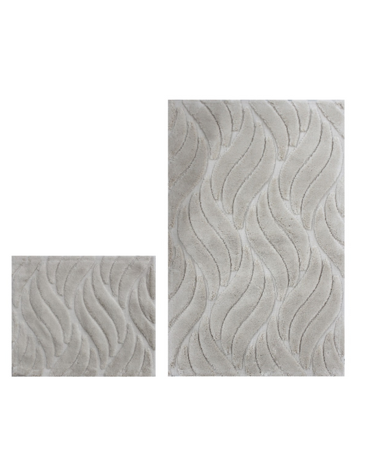 طقم سجاد حمام "JUPIN" بيج قطعتين