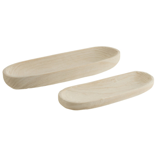 طبق ديكور "Paulownia" أبيض