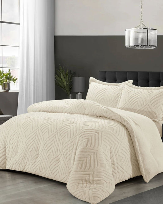 طقم سرير "CRETE" مفرد أوف وايت