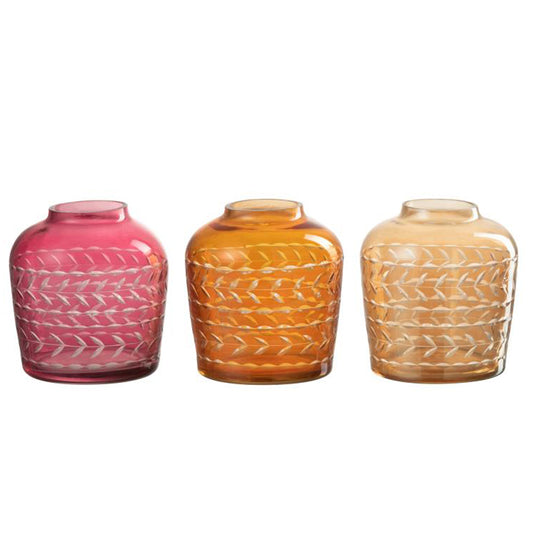 مزهريات "Leaves Edge " زجاج