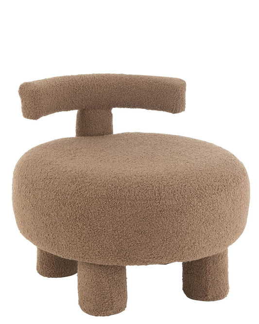 كرسي"Bouclé"بيج