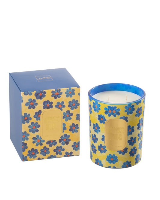 شمعة "Flowers Blue/Yellow"