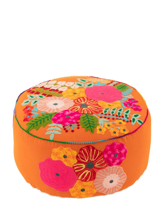 بوف "Flowers" برتقالي