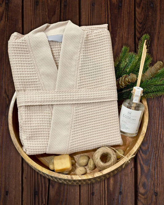 روب حمام قطن "SpaLuxe" بيج