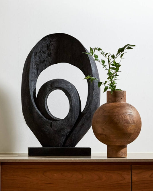 قطعة ديكور "RANDA" حجم صغير باللون الأسود