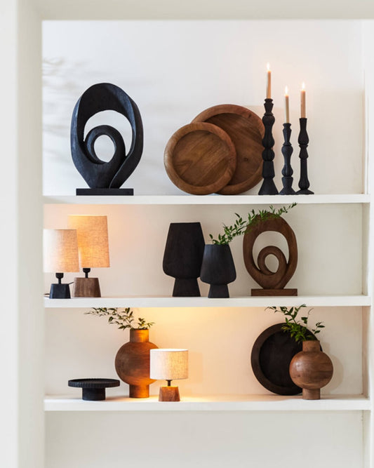 قطعة ديكور "RANDA" حجم كبير باللون الأسود