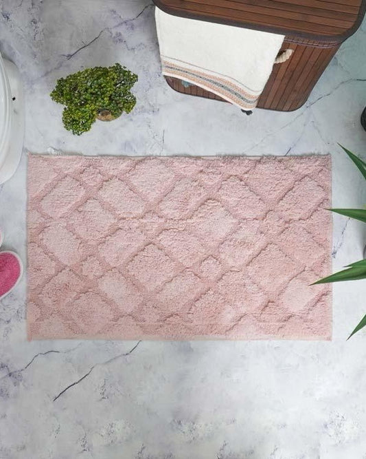 طقم سجاد حمام "Deluxe" زهري قطعتين