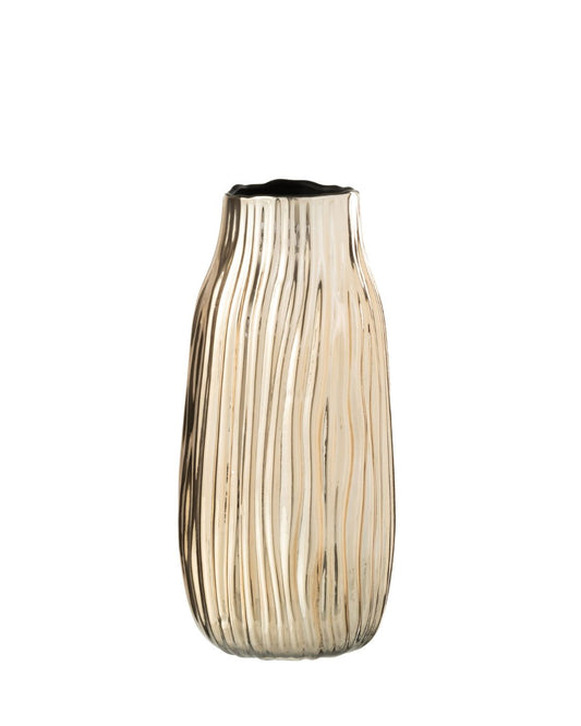 مزهرية "Notches " ذهبي