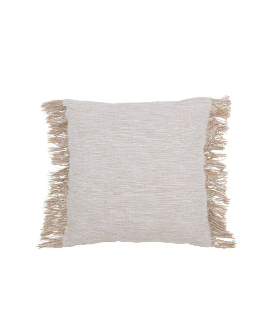 وسادة ديكور "Fringes" أبيض