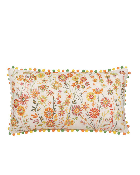 وسادة ديكور "Orange Flowers" مستطيل