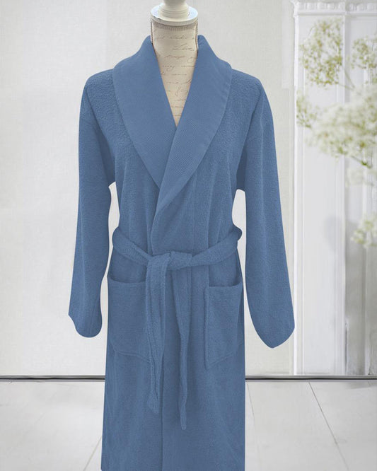 روب حمام قطن أزرق فاتح