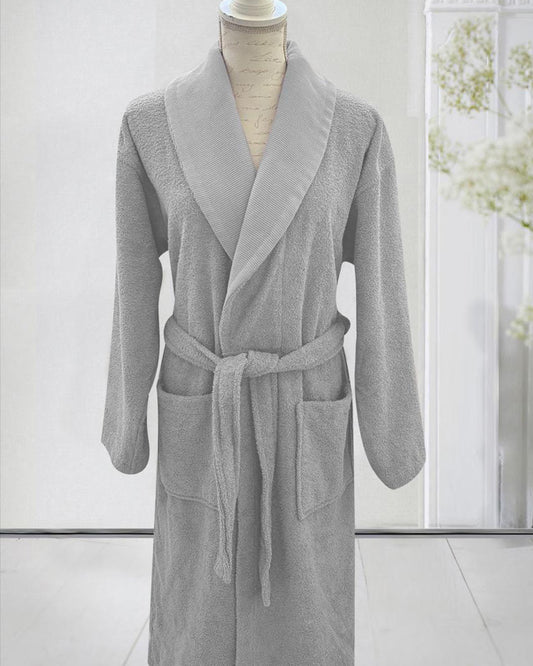 روب حمام قطن رمادي