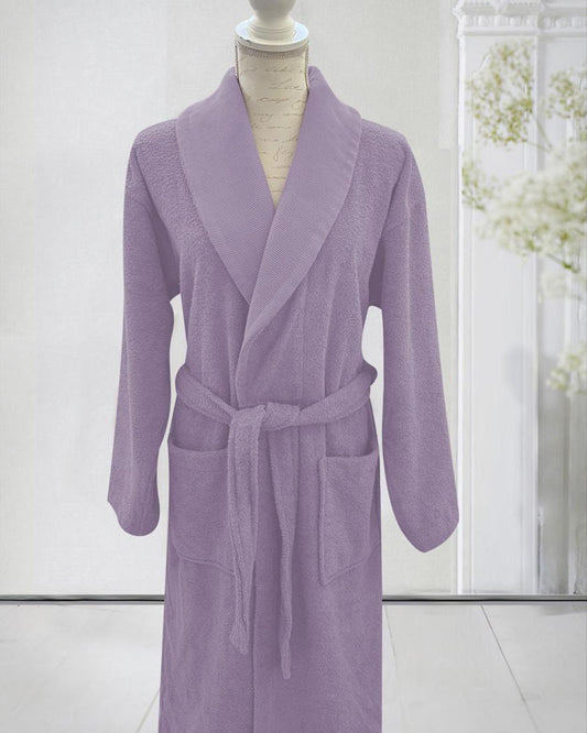 روب حمام قطن بنفسجي