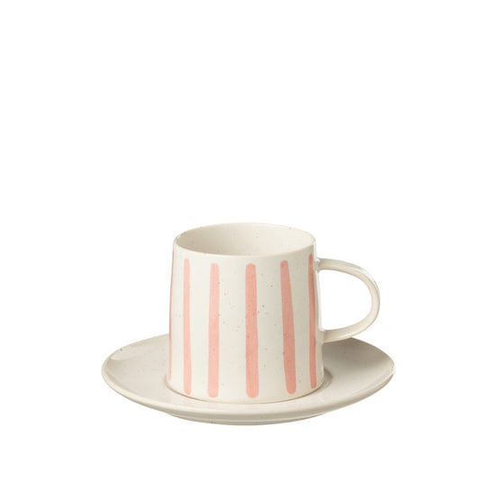 كوب مع صحن زهري