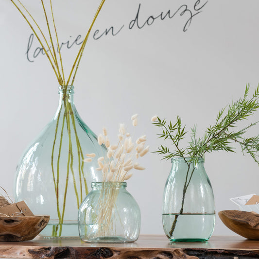 مزهرية" Transparent " خضراء