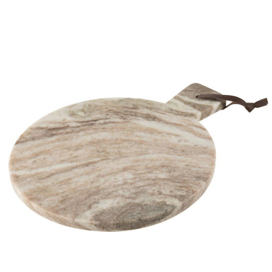 طبق تقطيع Marble رمادي مدور