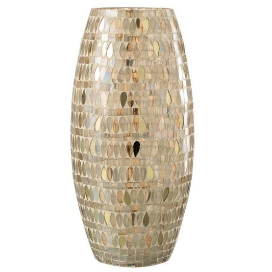 مزهرية "Mosaic" فسيفساء لون بيج