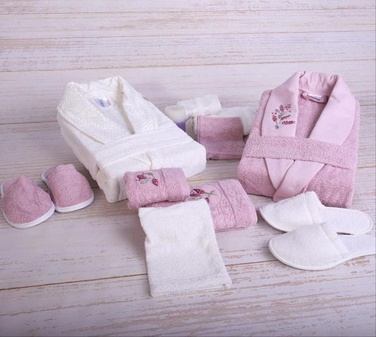 طقم ارواب LUX زهري وابيض