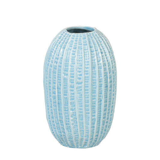 مزهرية بورسلان مخططة لون أزرق