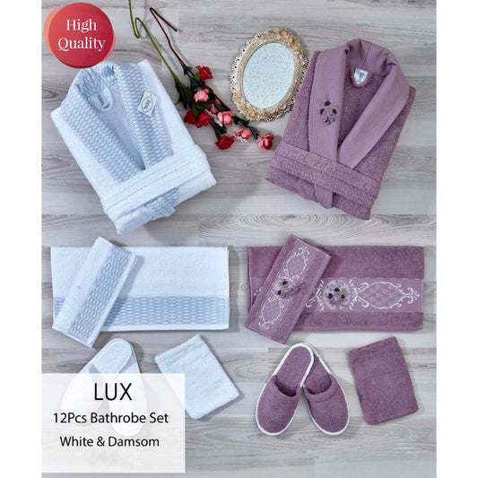 طقم ارواب LUX بنفسجي وأبيض