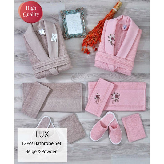 طقم ارواب LUX زهري وبيج