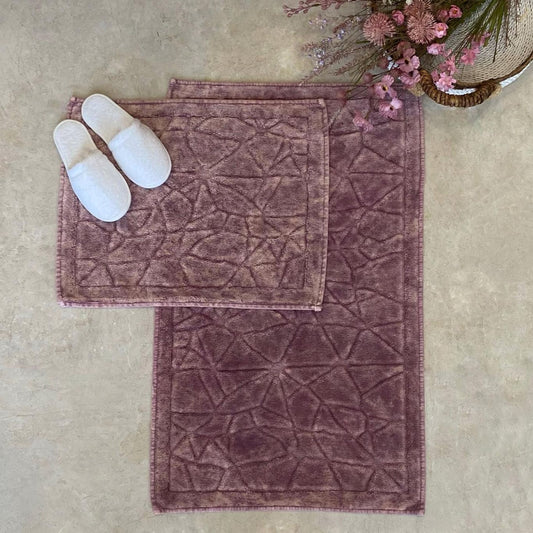 طقم سجاد حمام " kIRIGI " فوشي قطعتين