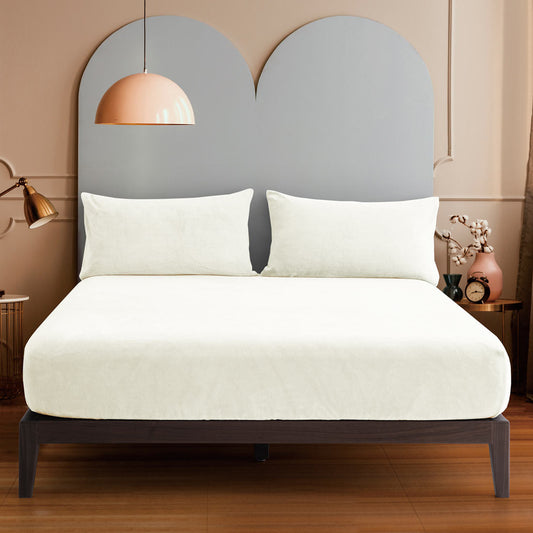 طقم شرشف مطاط شتوي دافئ شمينت