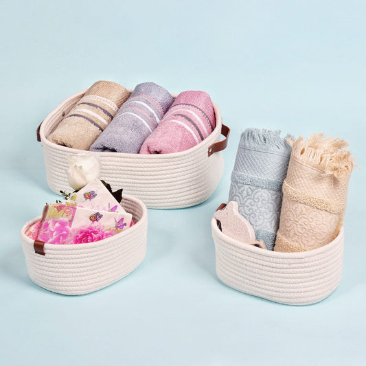 طقم سلال قطنية 3 قطع