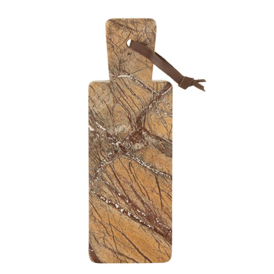 طبق تقطيع Marble بني وسط