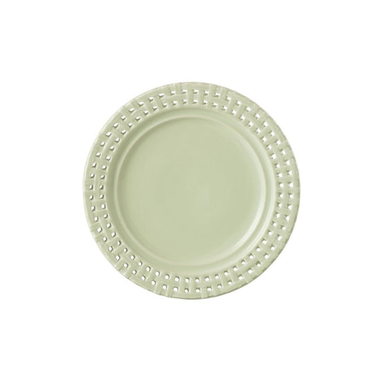 صحن تقديم دائري أخضر