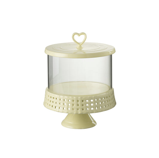 طبق كعك للتقديم أصفر