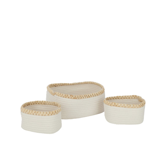  سلال قطنية لون بيج 