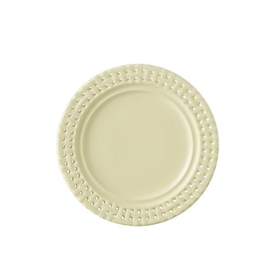 صحن تقديم دائري أصفر