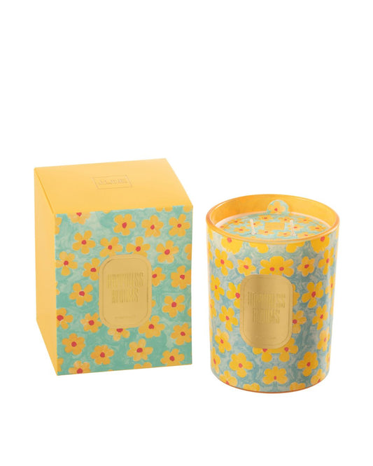 ⁨⁨⁨شمعة "Flowers Azure/Yellow"