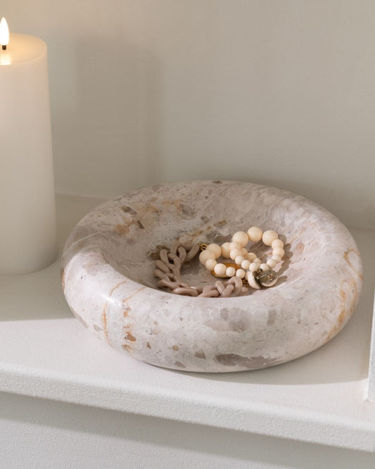 طبق ديكور "Marble" حجم صغير