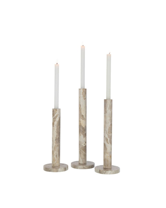 حوامل شموع  "Marble " لون بيج