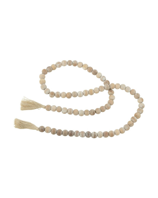 ⁨مسبحة ديكور "Bead" باللون الأبيض