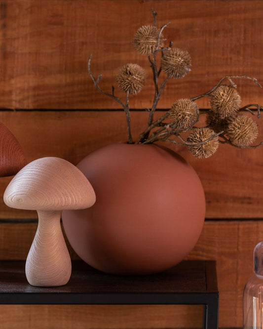 مزهرية "Ball" قرميدي حجم صغير