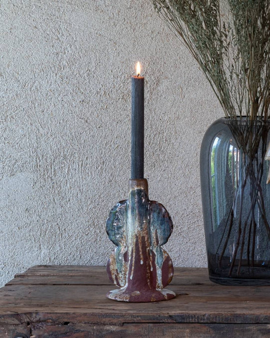 ⁨⁨⁨حامل شموع "Naga " باللون البني الفاتح