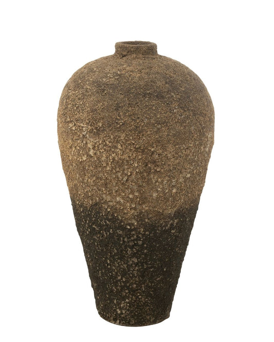 ⁨⁨جرة  اسمنت "Volcanic" باللون البني