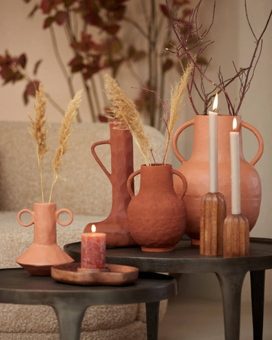 ⁨⁨⁨حامل شموع "OFIR" باللون البني حجم صغير