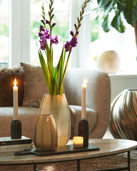 ⁨⁨⁨حامل شموع "OFIR" باللون الأسود حجم صغير