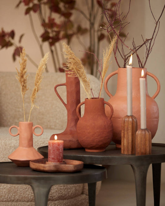 ⁨⁨⁨حامل شموع "OFIR" باللون البني حجم كبير