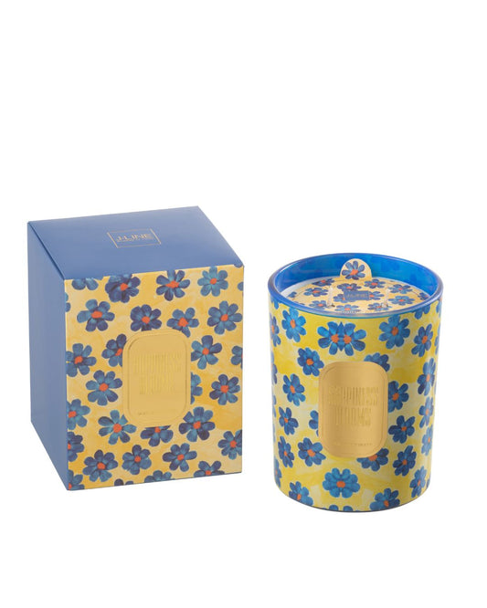 ⁨⁨⁨شمعة "Flowers Blue/Yellow"